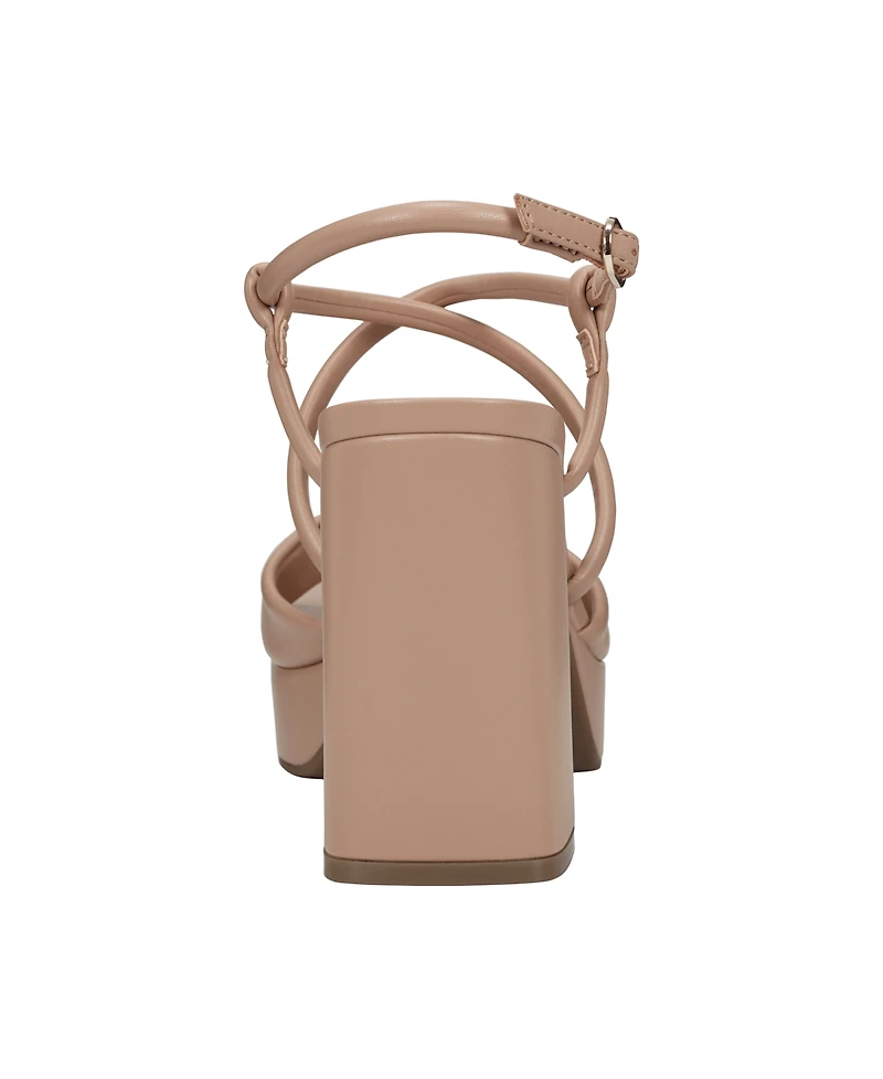 Marc Fisher Women's Glady Crisscross High Block Heel Platform Sandals