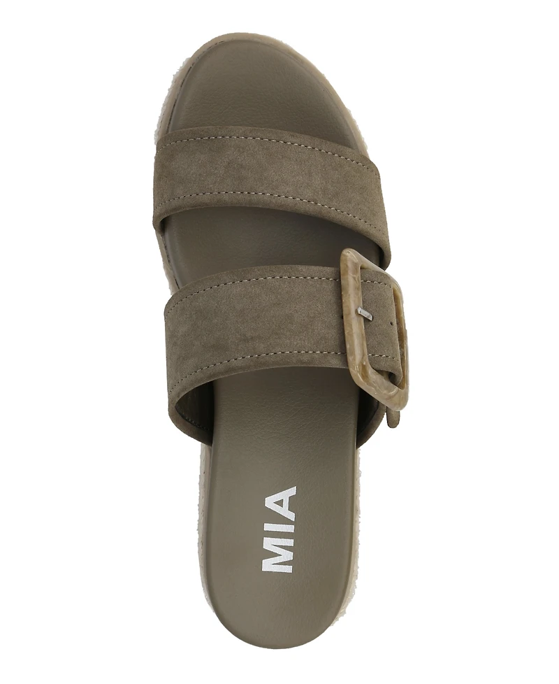 Mia Women's Kika Platform Slide Round Toe Sandals