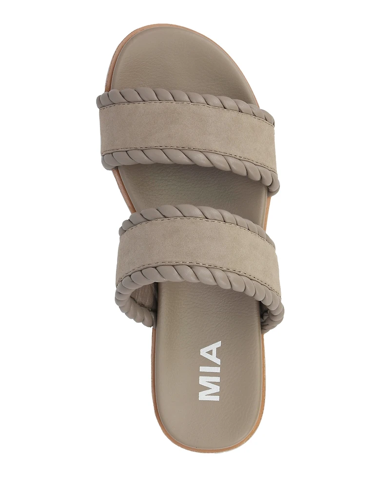 Mia Women's Vada Slide Round Toe Sandals