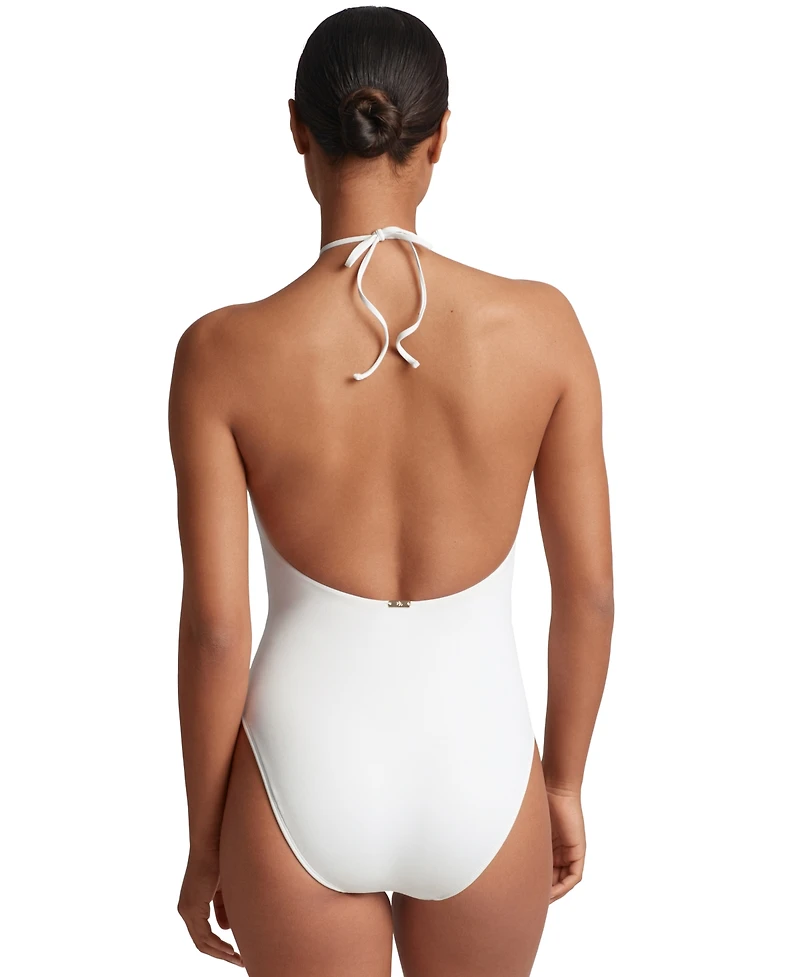 Lauren Ralph Lauren Women's Macrame-Ring One Piece Swimsuit