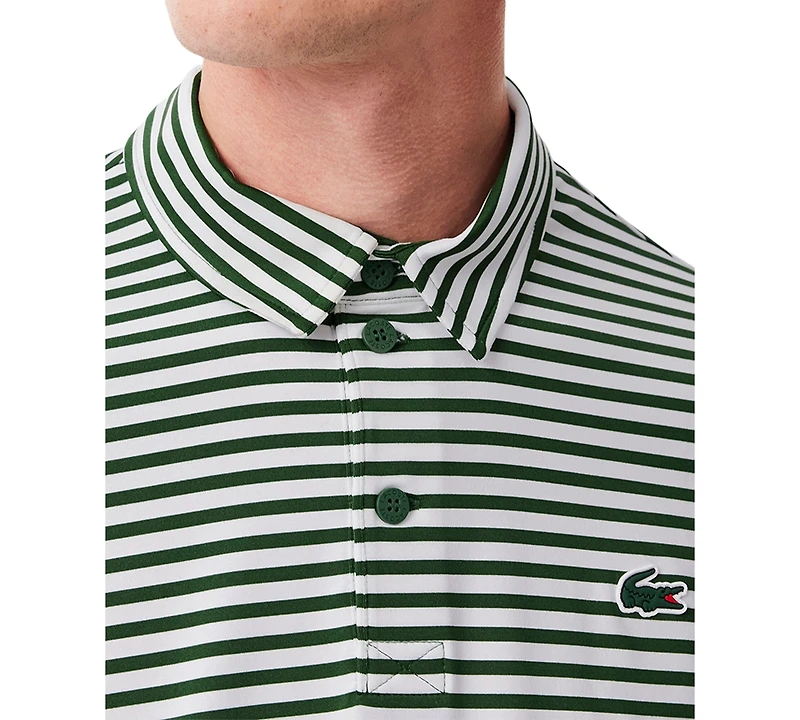 Lacoste Men's Short Sleeve Striped Performance Polo Shirt