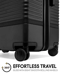 Elle Belleville 3-Piece Expandable Retro Spinner Luggage Set