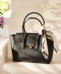 Lauren Ralph Pebbled Leather Extra-Large Tanner Satchel