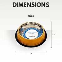 Country Living Set of 2 Ribbed Non-Slip Stainless Steel Pet Bowls – Durable and Safe Dog