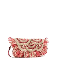 Patricia Nash Loulia Medium Straw Clutch Crossbody Bag