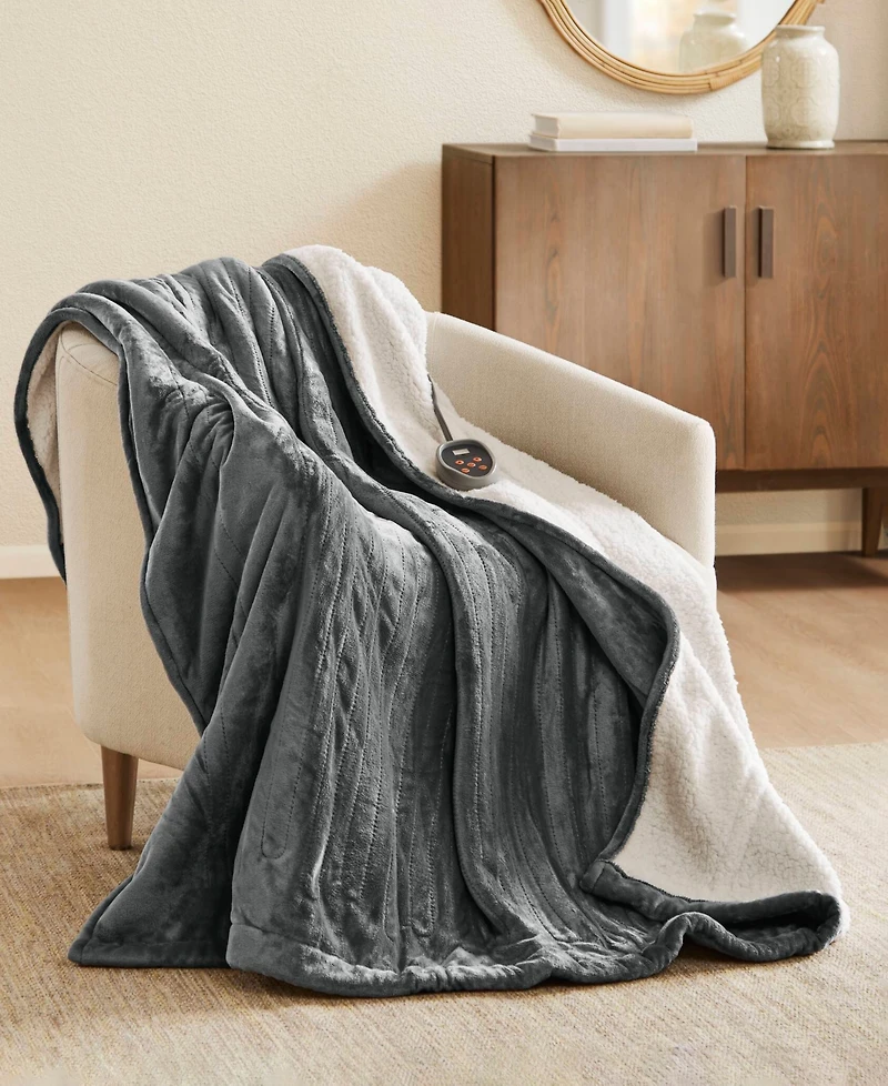 Woolrich Electric Reversible Plush to Berber Blanket