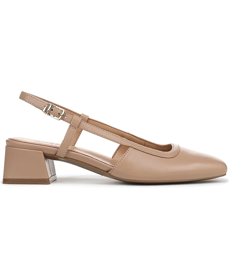 Naturalizer Women's Harper Block Heel Square Toe Slingback Pumps