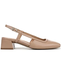 Naturalizer Women's Harper Block Heel Square Toe Slingback Pumps