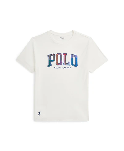 Polo Ralph Lauren Big Boys Madras-Logo Jersey T-Shirt