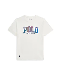 Polo Ralph Lauren Big Boys Madras-Logo Jersey T-Shirt