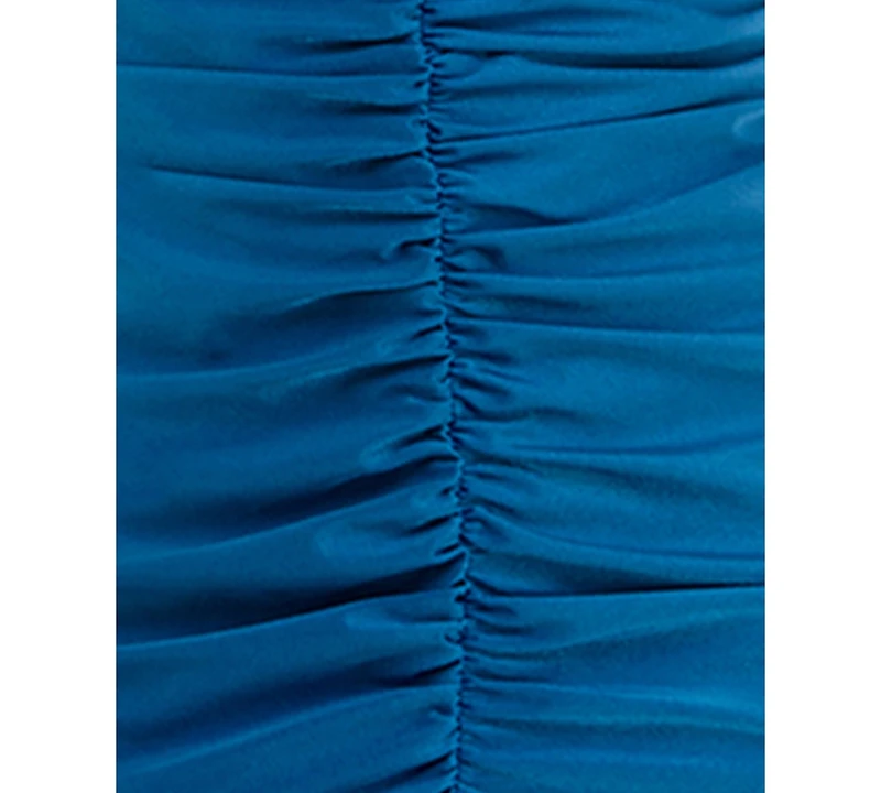 Emerald Sundae Juniors' Ruched Midi Dress