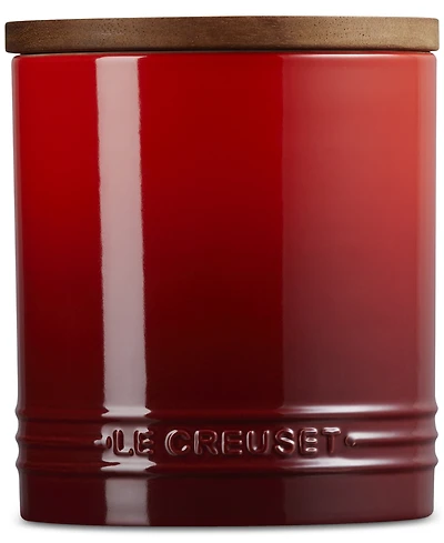 Le Creuset Stoneware Signature Canister with Wood Lid, 1.2-Qt.