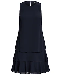 Lauren Ralph Women's Crinkle Georgette Shift Dress