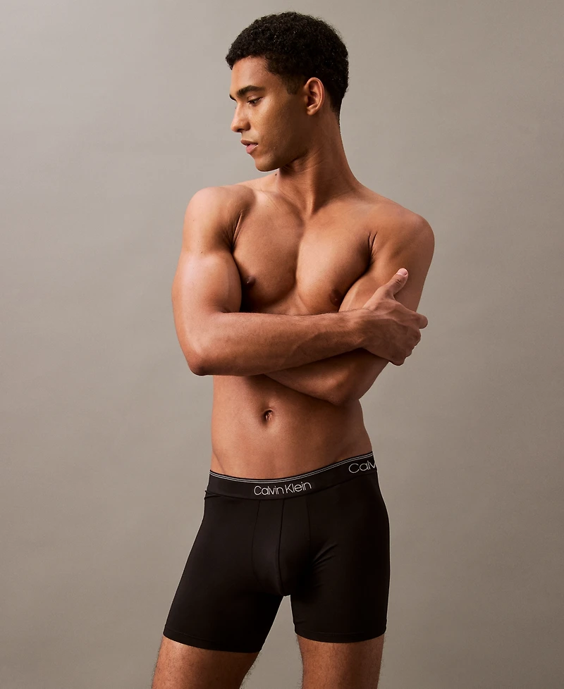 Calvin Klein Men's 3-Pack Microfiber Stretch Boxer Briefs Underwear