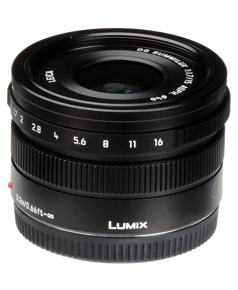 Panasonic Lumix G Leica Dg Summilux 15mm f/1.7 Aspherical Lens for Micro Four Thirds, Black