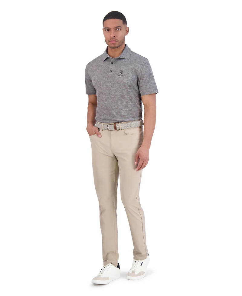 Ben Sherman Men's Golf Yarn Dye Marled Sports Fit Polo Shirt