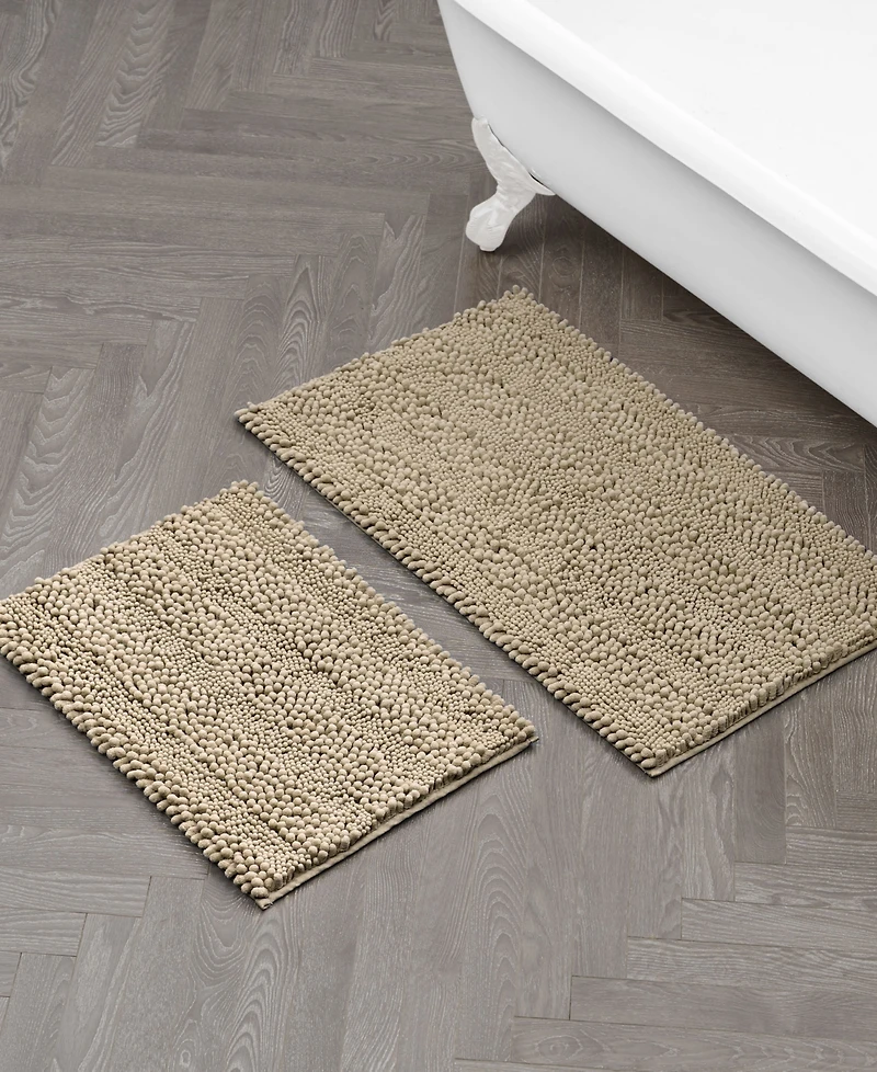 Laura Ashley Astor Chenille 2-Pc. Bath Mat Set