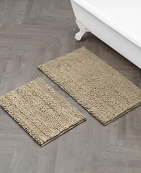 Laura Ashley Astor Chenille 2-Pc. Bath Mat Set