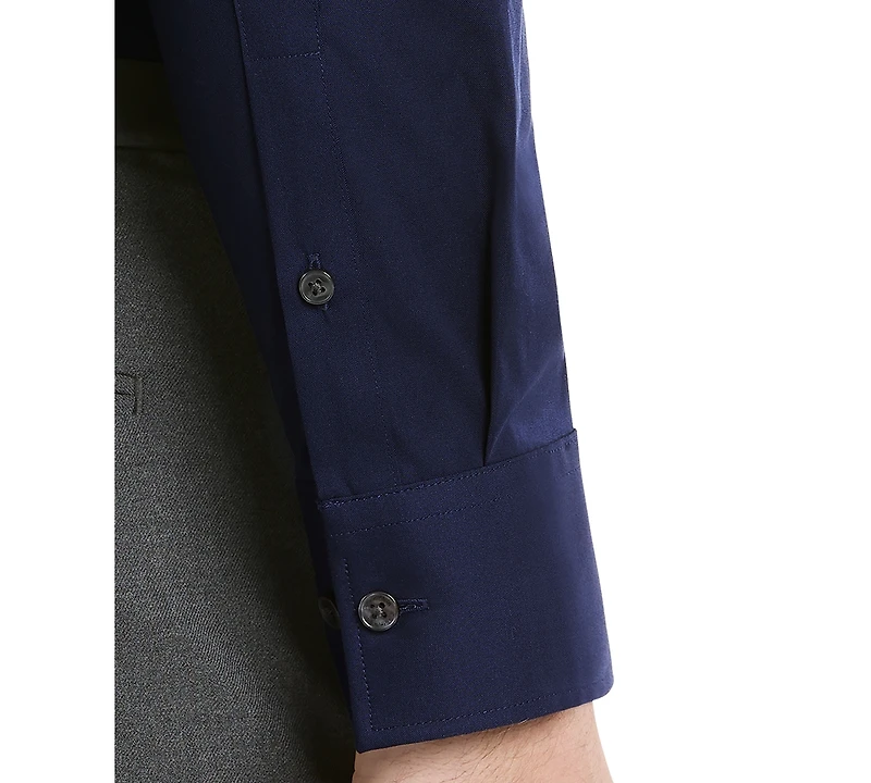 Calvin Klein Men's Refined Cotton Stretch Regular Fit Dress Shirt