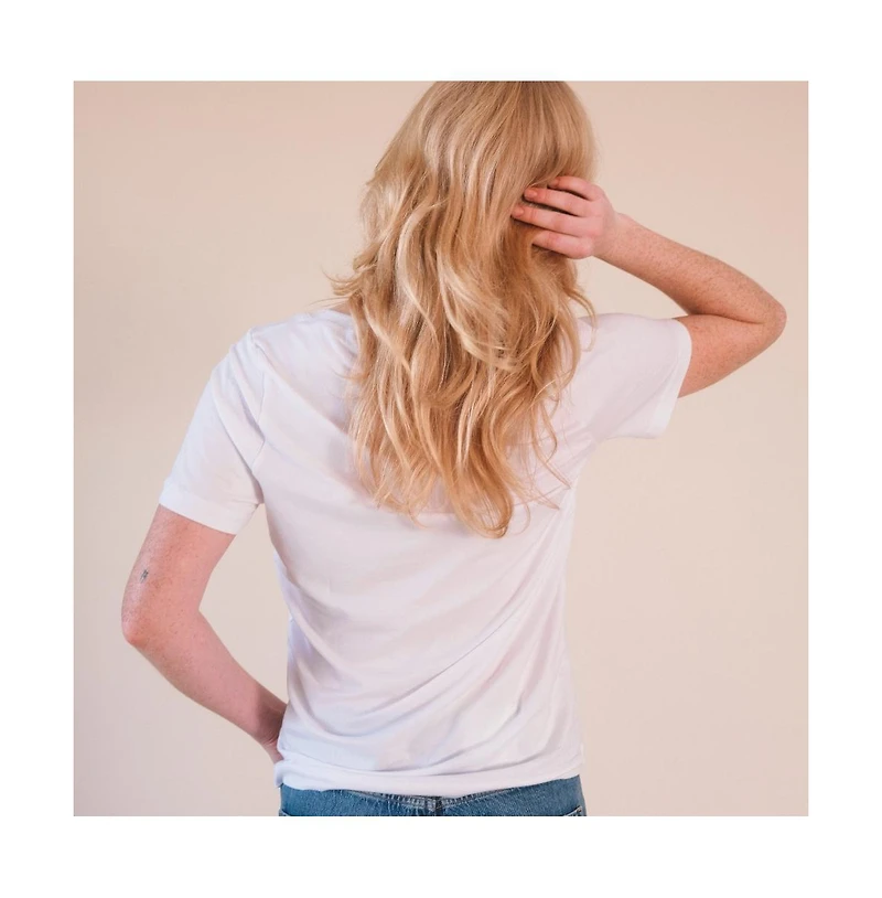 Poplinen Plus Louise Cotton + Tencel V-neck Tee