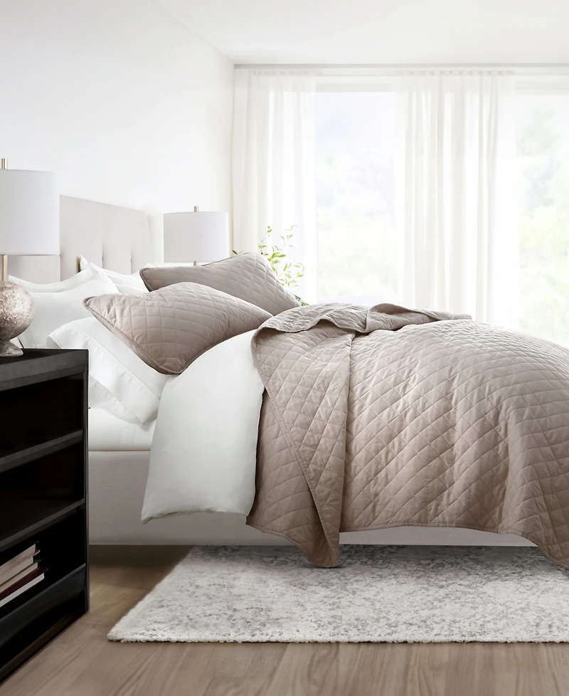 ienjoy Home Diamond Stitch 3-Pc. Lightweight Quilt Set, Full/Queen