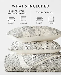 ienjoy Home Distressed Aztec Reversible 3-Pc. Lightweight Quilt Set, King/California King