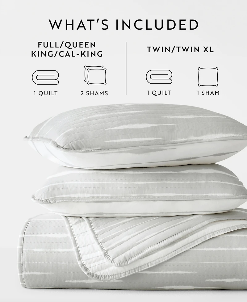 ienjoy Home Horizon Lines Reversible -Pc. Lightweight Quilt Set