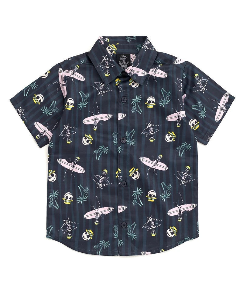 Nightmare Before Christmas Boys Disney Toy Story Mickey Mouse Cars Button Down Shirt to