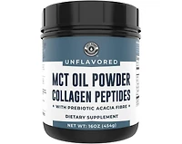 Left Coast Performance Mct Oil Powder + Keto Collagen Peptides + Acacia Fibre 16oz (Unflavored