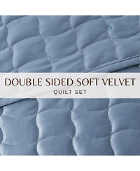 Linery & Co. Velvet Solid Quilt Set