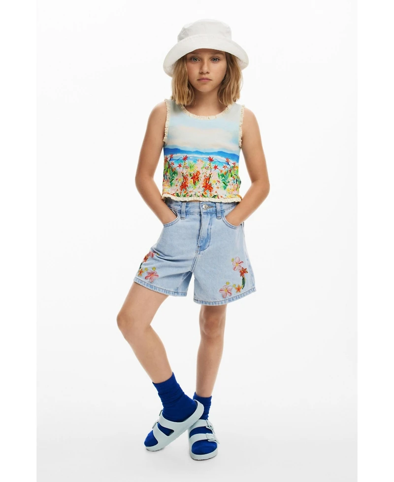 Desigual Girls Girls's Landscape print T-shirt