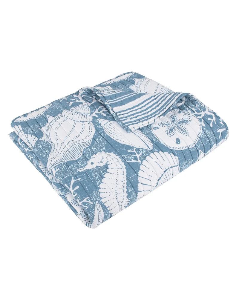 Levtex Stillwater Coastal Shore Reversible Quilted Throw, 50" x 60"