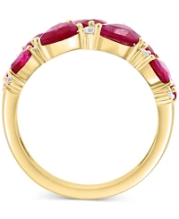 Effy Ruby (3 ct. t.w.) & Diamond (1/4 ct. t.w.) Pear Cluster Ring in 14k Gold