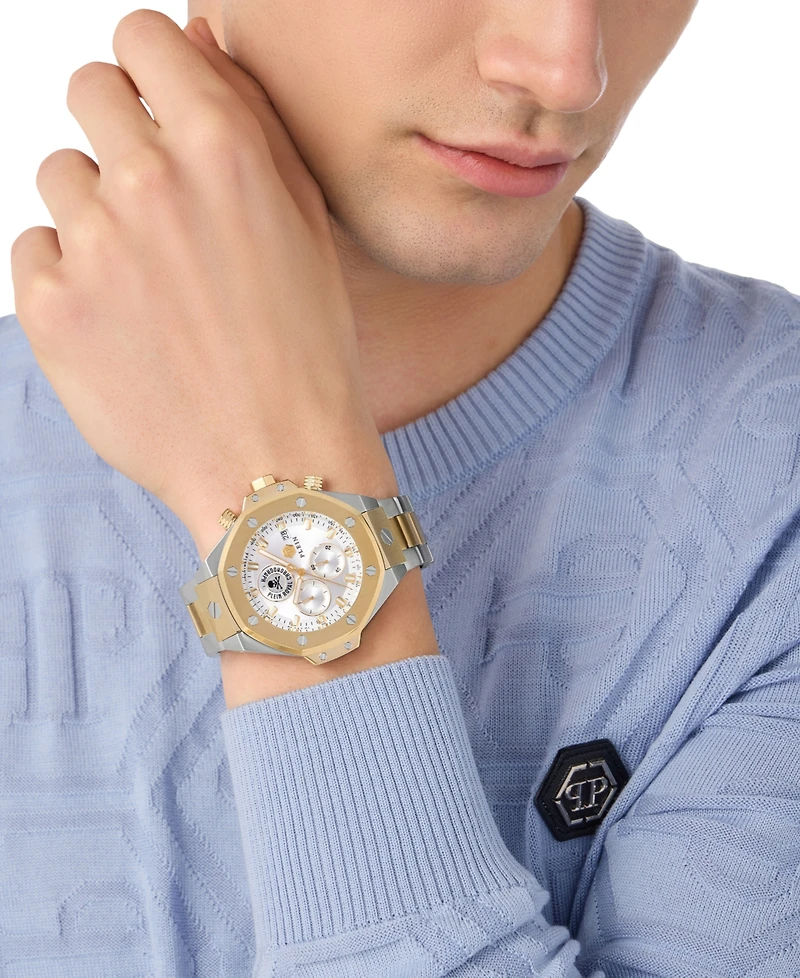 Philipp Plein Men's Chronograph Royal Two-Tone Bracelet Watch 46mm