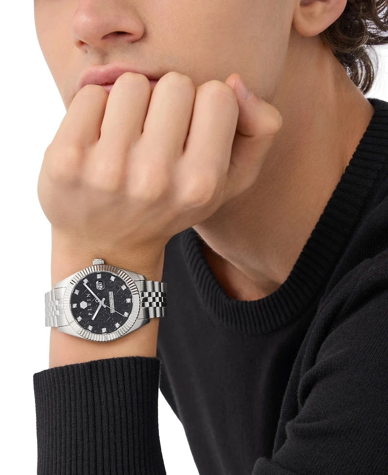 Philipp Plein Men's Date Superlative Stainless Steel Bracelet Watch 41mm
