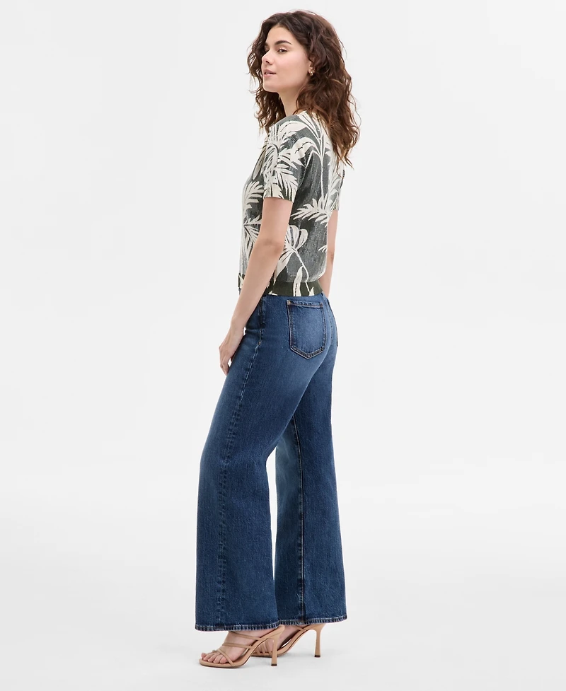 Guess Women's High-Rise Wide-Leg Jeans