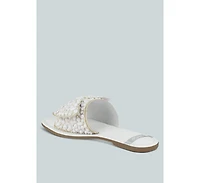 Pipa Big Bow Beaded Flats