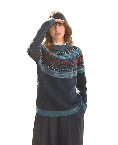 Celtic & Co. Women's Float Stitch Yoke Donegal Sweater