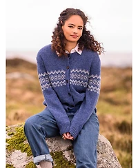 Celtic & Co. Women's Fair Isle Crew Neck Cardigan