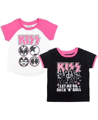 Kiss Toddler Girls 2 Pack T-Shirts