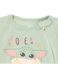 Star Wars Baby Girls 2 Pack Zip Up Sleep N' Play Coveralls