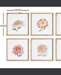 Colorful Chrysanthemum Prints St/6