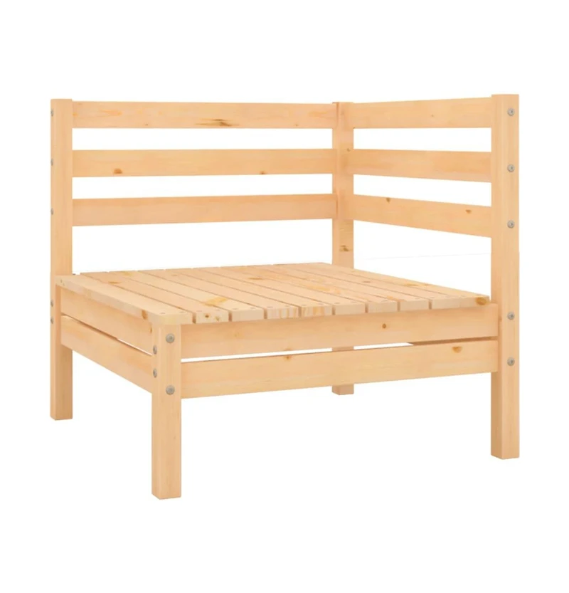 Patio Corner Sofas 2 pcs Solid Wood Pine