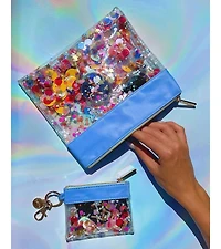 Packed Party Everyday's A Birthday Confetti Pouch Small Cute To-Go Purse or Cosmetic Make Up Set Bag with Zipper Compact Travel Organizer for Women