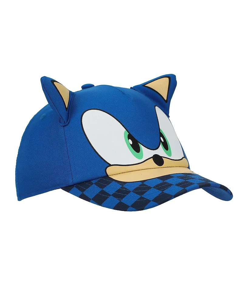 Sonic the Hedgehog Boys Face Youth Blue Traditional Adjustable Hat