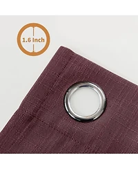 Linen Blend Privacy and Light Filtering Texture Grommet Pair(2 Panels