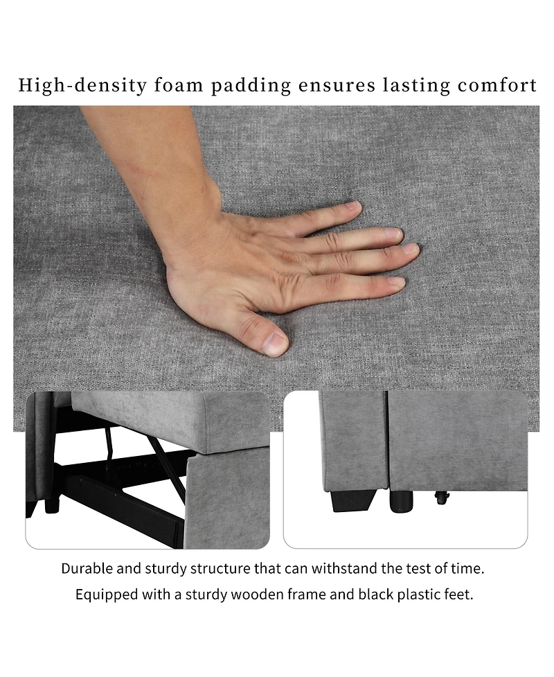 Convertible Soft Cushion Sofa Pull Bed ,for Two People to Sit On