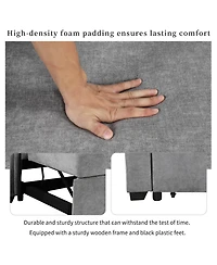 Convertible Soft Cushion Sofa Pull Bed ,for Two People to Sit On