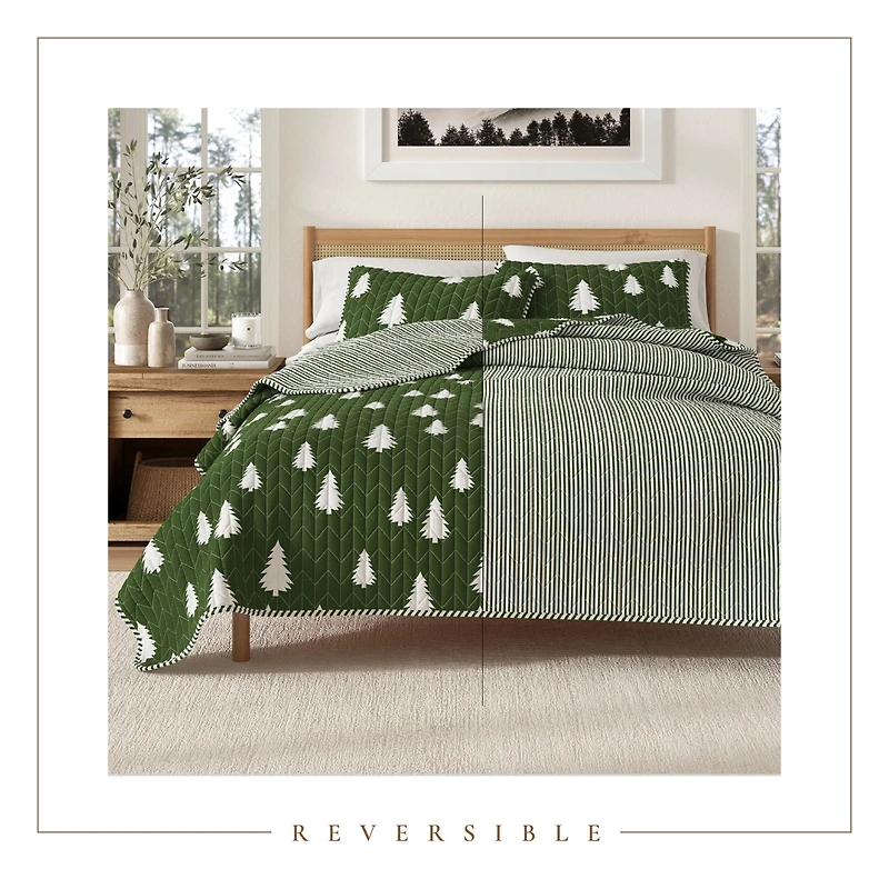 Linery & Co. Lodge Microfiber Quilt Set with Shams