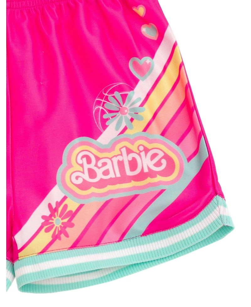 Barbie Toddler Girls Jersey Athletic Tank Top and Shorts Outfit Set